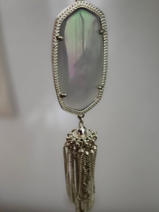 Kendra Scott Jewelry - Kendra Scott Slate Iridescent Rayne Silver Pendant Necklace